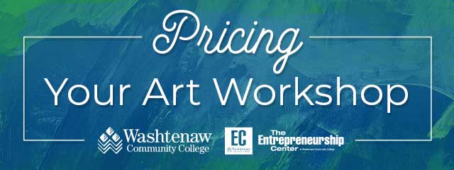 Pricing your art text on painted abstract background